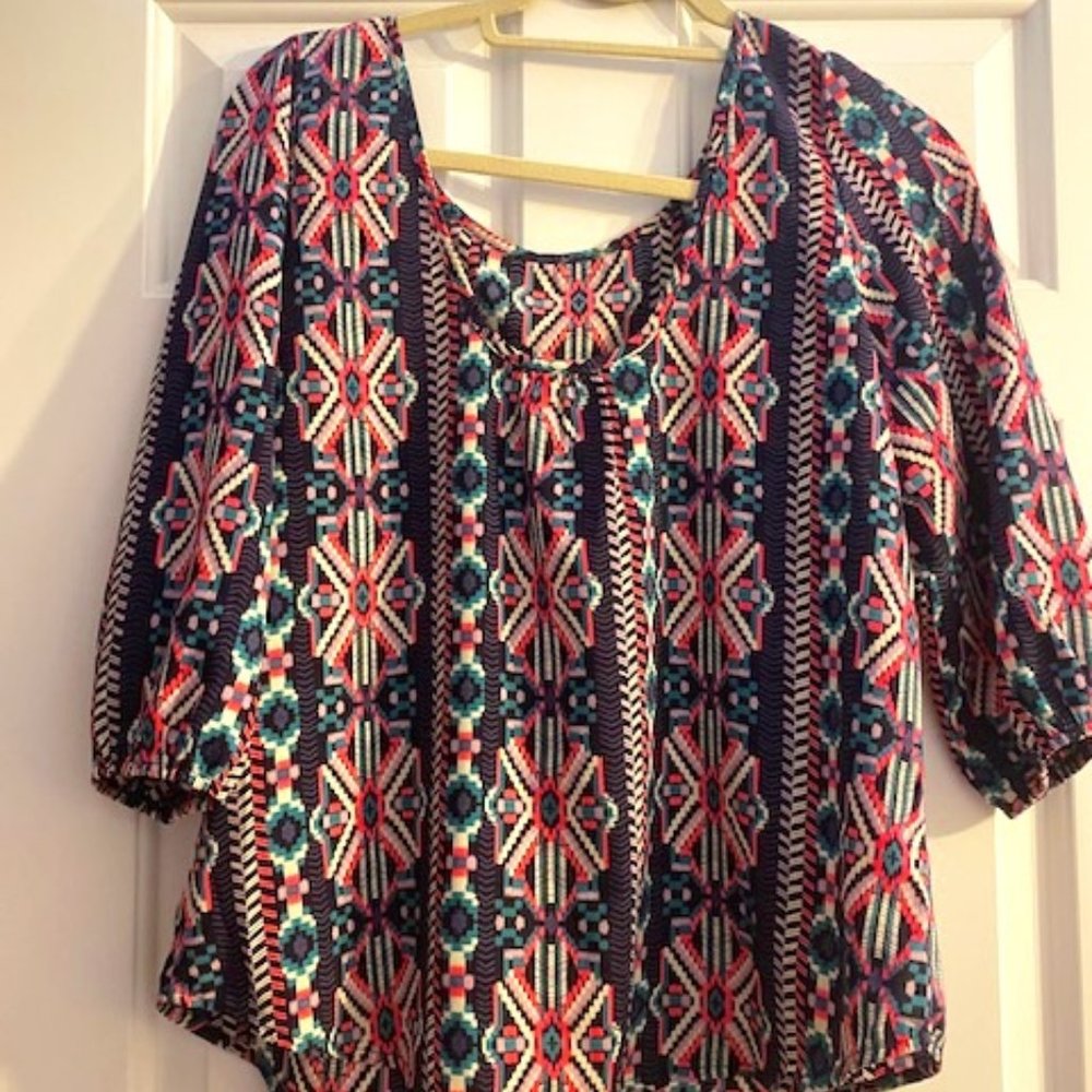 Multicolored Silk Top